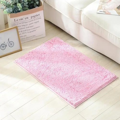 Miniatura 8 de Juego de 2 alfombras de baño de felpilla gris, antideslizantes, absorbentes, para ducha, de secado rápido, lavables a máquina, felpa suave, 17 x 24