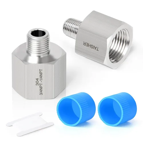 Miniatura 30 de TAISHER 2 piezas de forja de tubería de acero inoxidable 304, adaptador reductor, tubo macho de 1/2 pulgada x tubo hembra de 1 pulgada