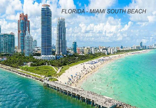 Miniatura 2 de Florida USA United States - Llaveros acrílicos - 5 Estilo: Miami South Beach #Fl107