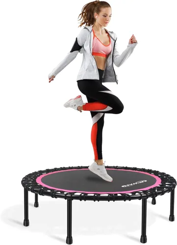 Miniatura 14 de Newan Mini trampolín silencioso de 40 a 48 pulgadas, trampolín de fitness, bungee rebote, entrenamiento cardiovascular, entrenamiento para adultos