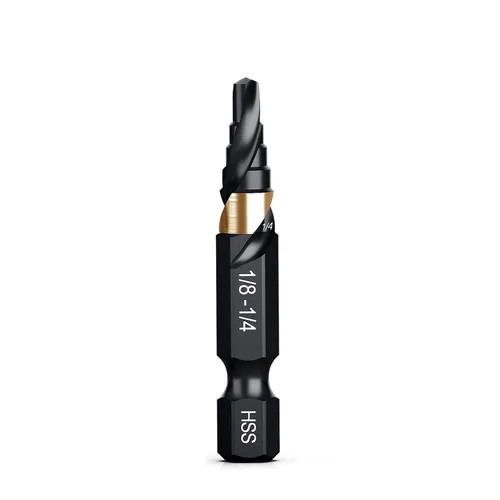 Miniatura 11 de THINKWORK Broca de Paso de Tamaño Único HSS, Broca de Paso HSS de 1/2", Unibit, Brocas de Paso de Vástago de 1/4" para Metal Suave, Acero, Madera