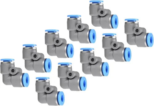 Miniatura 11 de M METERXITY Paquete de 2 codos neumáticos de aire – Empuje de 90 grados para conectar accesorios de aire de conexión rápida, aplicar a la conexión
