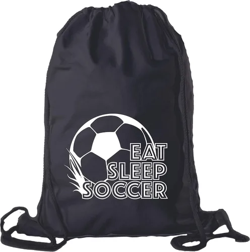 Mato & Hash Mochila con cordón de fútbol, saco ligero de algodón, mochila de fútbol