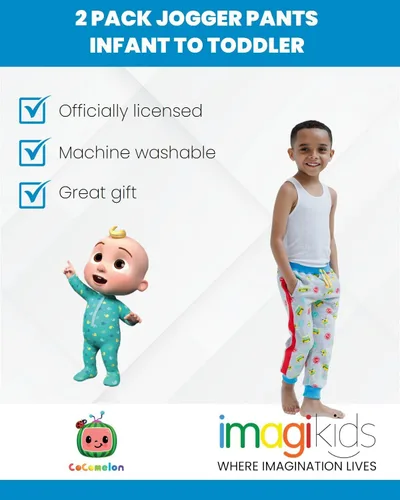 Miniatura 3 de CoComelon JJ - Paquete de 2 pantalones deportivos de forro polar para bebés y niños pequeños