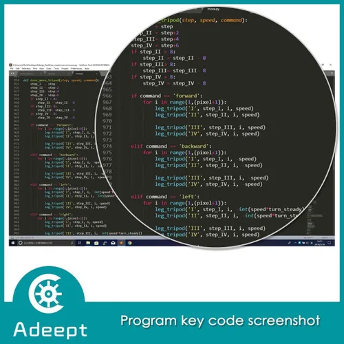 Miniatura 9 de Adeept DarkPaw Bionic - Kit de robot araña cuadrúpedo compatible con Raspberry Pi 4 3 Modelo B+/B, robot de rastreo STEM, OpenCV, autoestabilizador