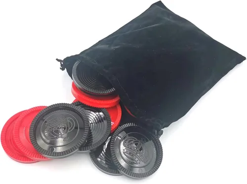Miniatura 4 de SEETOOOGAMES 24 piezas de 3 pulgadas Jumbo piezas de repuesto a cuadros solamente-12rojo, 12negro