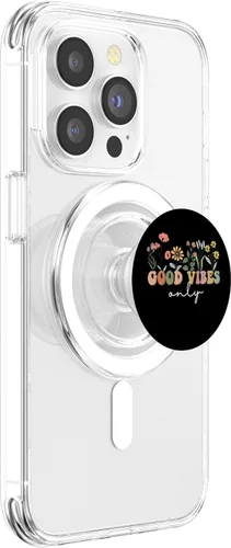 Miniatura 3 de Good Vibes Only Wildflowers Hawaii Summer Vacation Family PopSockets MagSafe PopGrip para iPhone