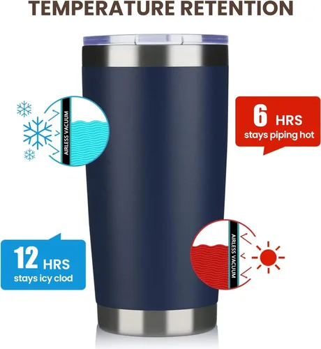 Miniatura 6 de MEWAY - Vaso de 20 onzas para café Azul marino