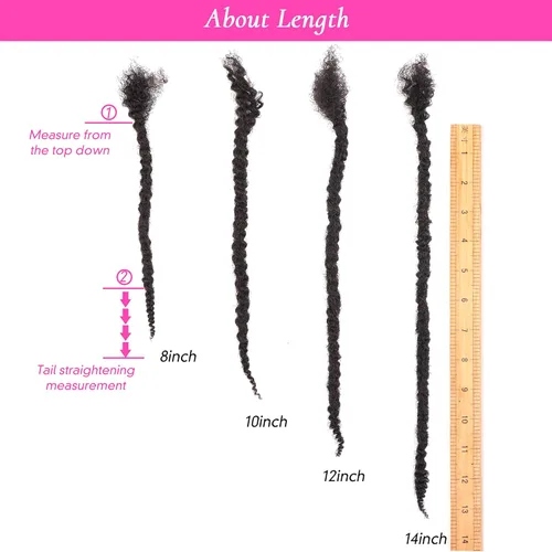 Miniatura 2 de Extensiones de cabello humano texturizado con extremos rizados, extensiones de cabello humano completamente hechas a mano para mujeres/hombres, se