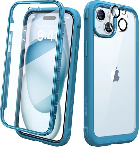 Miniatura 102 de Diaclara - Funda compatible con iPhone 11, carcasa resistente de cuerpo completo con protector de pantalla integrado sensible al tacto y Transparente