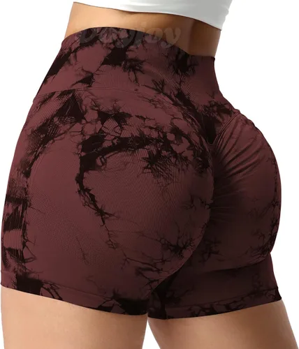 Miniatura 2 de VOYJOY Pantalones cortos de entrenamiento para mujer de 3.6 pulgadas, con levantamiento de glúteos, pantalones cortos de gimnasio sin costuras