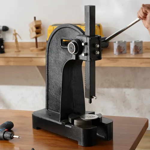 Miniatura 8 de VEVOR Prensa de Árbol, Prensa de Árbol Manual de 3 Toneladas, 12.2" Altura Máxima, Prensa Manual de Escritorio de Hierro Fundido Resistente, Prensa