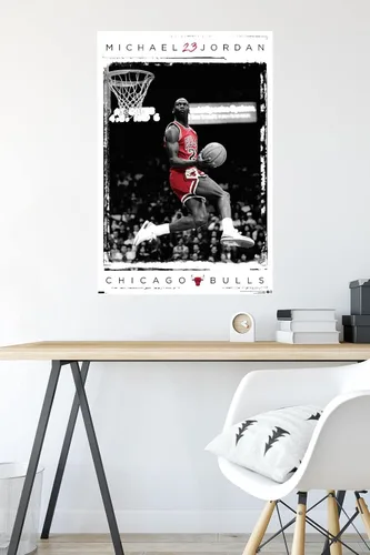Miniatura 4 de Trends International Michael Jordan - Póster de pared Dunk, 22.375 x 34 pulgadas, versión sin marco