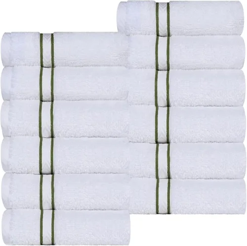 Miniatura 44 de Juego de toallas de baño de algodón turco ultra suave de Superior, juego de 2 piezas, toallas para la ducha, baño, artículos esenciales para el Latte