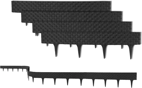 Miniatura 8 de PP Garden Fence Insert Plastic Fence Garden Picket Fence Bordes Césped Parterres Plantas Fronteras Decorativas Jardín Patio Productos al aire libre