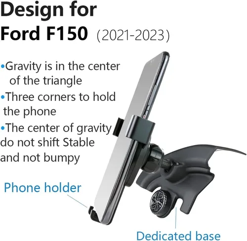 Miniatura 6 de Soporte de teléfono de coche para Ford F-150 F150 Truck 2021-2025【No compatible con King Ranch 2024-2025, Raptor】 Accesorios de automóvil, soporte