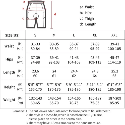 Miniatura 6 de BERGRISAR Men's Cycling Shorts MTB Mountain Bike Bicycle Shorts Zipper Pockets