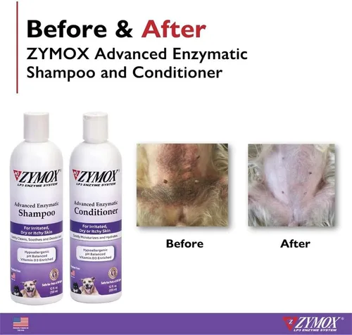 Miniatura 5 de ZYMOX Advanced Enzymatic - Acondicionador sin enjuague, 12 oz. – para mascotas y animales de todas las edades: acondiciona, desenreda, calma e