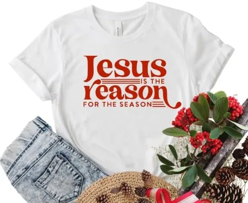 Miniatura 2 de Jesus Is The Reason For The Season Shirt, Christmas Shirts for Women Plus Size, Faith Based Christmas Tshirt, Stocking Stuffers Christian Gifts