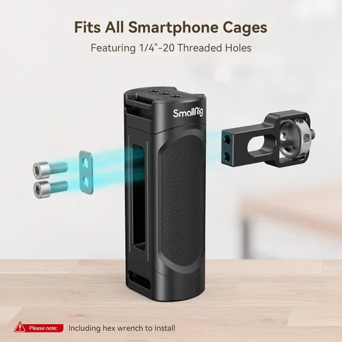 Miniatura 4 de SmallRig Jaula universal para teléfono, kit de aparejo de video para teléfono inteligente con asas, estabilizador de estuche de video