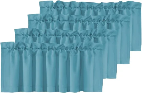 Miniatura 57 de H.VERSAILTEX - Cenefa térmica para ventana con dobladillo para barra, para oscurecer las habitaciones; ideales para la cocina, 52” x 18” Gris paloma