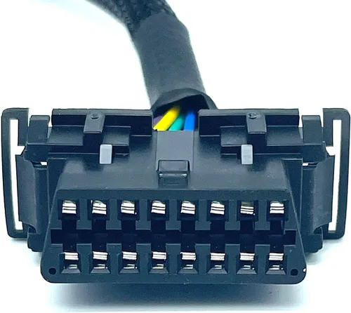 Miniatura 2 de JUTA OBD2 J1962 Hembra a Cable Trenzado Abierto con Soporte 16PIN Cable de Reemplazo de Puerto OBDII - [1ft/30cm]