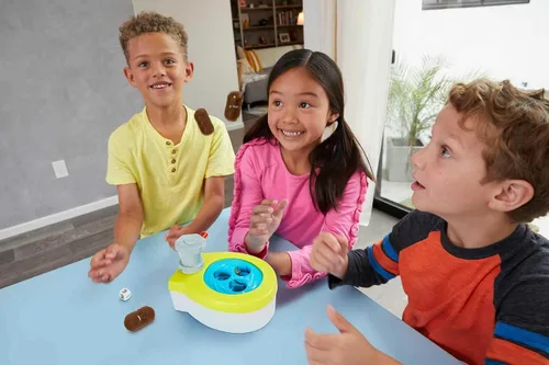 Miniatura 2 de Mattel Games Flushin’ Frenzy Overflow - Juego de mesa para niños con inodoro de juguete, 3 lanzadores, 1 dado e instrucciones, regalo para niños a