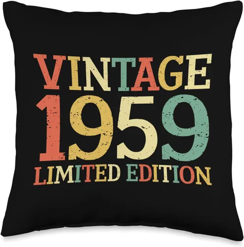 64th Birthday Gifts Men Women Vintage Born In 1959 Funny 64 Year Old Vintage 1959 Edición Limitada 64 Cumpleaños Almohada de 16 x 16 pulgadas,