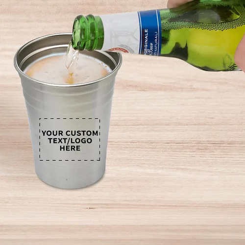 Miniatura 7 de Vasos de cerveza de acero inoxidable personalizados de 16 onzas, juego de 10/50/100, paquete personalizado a granel, perfecto para fiestas
