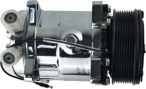 Miniatura 3 de Compresor universal del A/C con PV8 embrague Sanden 508 5H14 R134A correa serpentina cromada