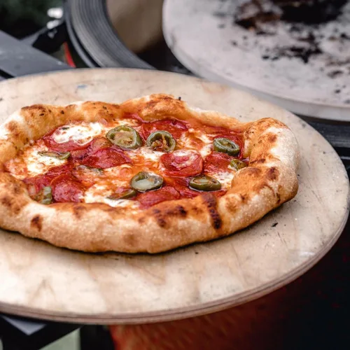 Miniatura 4 de Kamado Joe Piedra de cerámica para pizza de 15 pulgadas para pizza estilo horno de ladrillo compatible con Kamado Joe Classic Joe Parrilla de carbón