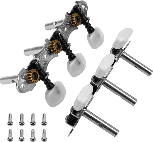 Miniatura 3 de Afinadores de cuerdas de guitarra clásica, cabezales de máquina, clavijas de afinación, clavijas 3L3R 1:14 compatibles con guitarra clásica