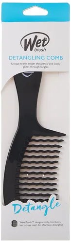 Miniatura 2 de Wet Brush Peine Desenredante, Negro - Desenredante de Cabello de Dientes Anchos con Diseño WaveTooth que se Desliza Suave y Gentilmente a Través