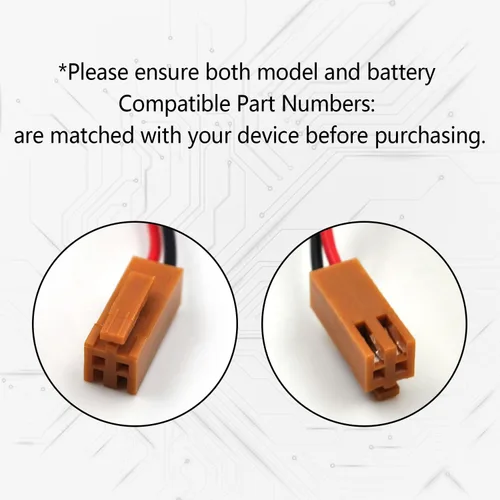 Miniatura 5 de BR-CCF2TH - Batería de repuesto de litio de 6 V para Fanuc oi Mate Model-D, controles Panasonic, PLC GE Fanuc A06 Series A98L-0001-0902, BR-CCF2TE