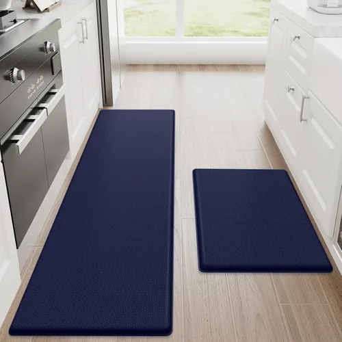 Miniatura 52 de StepRite Tapetes de cocina, 2 tapetes acolchados, antifatiga, para piso, de escritorio, antideslizante, impermeables, oficina, alfombras de 17.3 x
