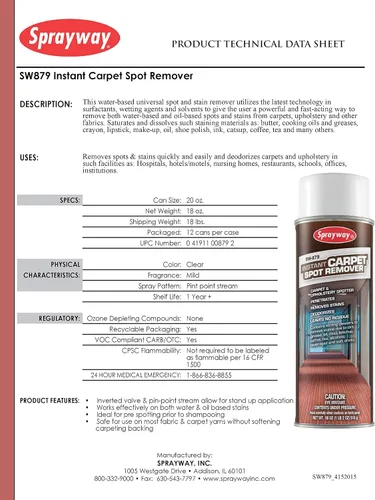Miniatura 2 de Sprayway SW879 - Removedor instantáneo de manchas, 18 onzas