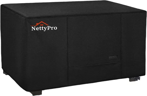 Cubierta para Hoguera NettyPro Rectangular Impermeable para Chimenea al Aire Libre para Mesa de Hoguera de Gas Propano Rectangular, 42 x 24 x 24
