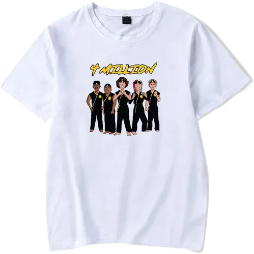 Camiseta de 4 millones de suscriptores Merch para hombre, manga corta, para mujer, camiseta divertida unisex Harajuku Tops