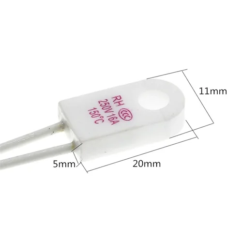 Miniatura 3 de 5PCS RH/Tf RH 135C 135 Celsius 13 5Degree RH135 15A 250V Temperature Fuse Thermal Links Over Protector(Rh115 15a)