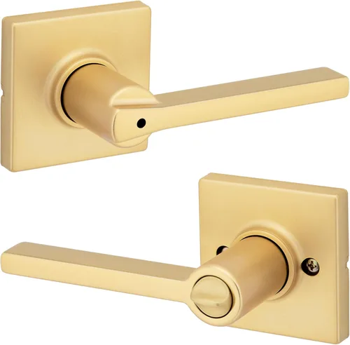 Miniatura 47 de Kwikset Casey - Manija de puerta de paso interior, palanca para puertas de armario y pasillo, manija reversible sin bloqueo, negro mate