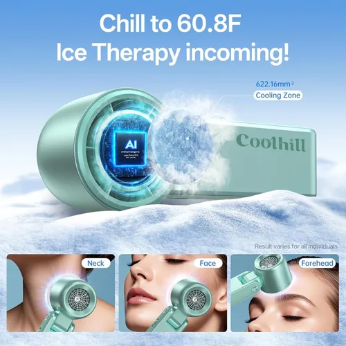 Miniatura 6 de Ventilador portátil de mano con enfriador de hielo: Ventilador de mano recargable de 100 velocidades de 5500 mAh, ventiladores personales