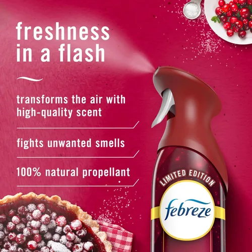 Miniatura 2 de Febreze Air Mist - Ambientador en aerosol, espray para habitaciones que combate el olor para el hogar, el baño y la cocina, aromas navideños
