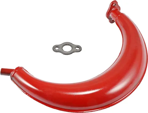 Miniatura 7 de HGC Silenciador de media luna de 1.575 in Silenciador de escape negro para 49cc 60cc 66cc 80cc motor motor de 2 tiempos bicicleta motorizada