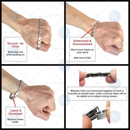 Miniatura 2 de 9mm Italian Starter Charm Bracelet, Starting at 18 Links for 6 Wrist Size - for Larger Sizes SELECT A SIZE Option, Interlocking Stainless Steel