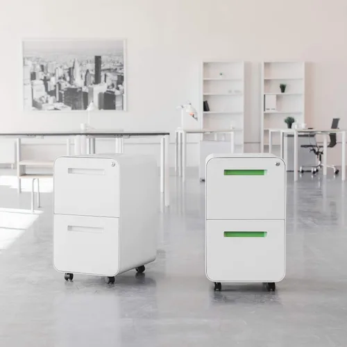 Miniatura 7 de Laura Davidson Furniture Stockpile - Archivador móvil de 2 cajones con cerradura, archivador de metal para debajo del escritorio, carpetas