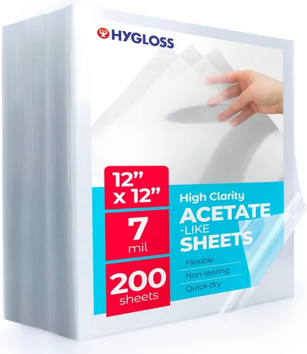 Miniatura 15 de Hygloss Hojas de papel de acetato de 8.5" x 11" - 7 mil hojas de acetato transparentes para proyectos de manualidades, hojas de plantilla