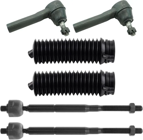 Miniatura 82 de TRQ Kit de dirección interior y exterior para lado del conductor y del pasajero delantero, con cremallera de dirección y fuelle de piñón compatible