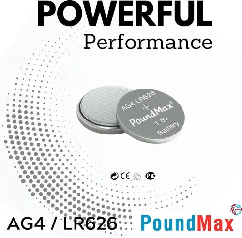 Miniatura 4 de PoundMax AG4 LR626 Baterías 1.5v Batería alcalina de botón - 10