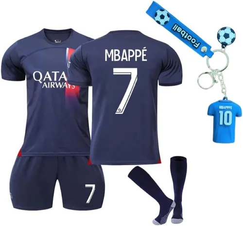 KickOffKits - Camiseta de fútbol #7 Mbappe PSG para adultos, camiseta de equipo deportivo, jerseypantalones cortoscalcetinesregalo para mujeres y