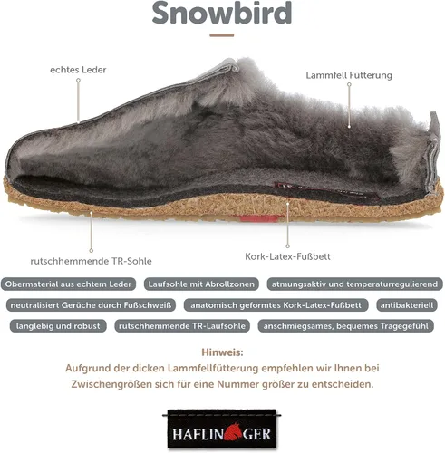 Miniatura 9 de HAFLINGER Snowbird - Zuecos de piel de cordero unisex